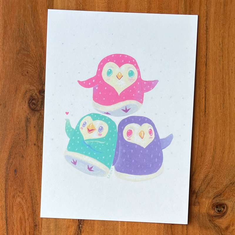 Gumdrop Penguin Mini Print