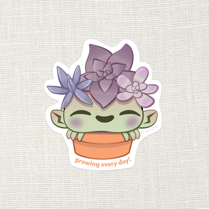 Growing Every Day! SuccuCrab Sticker
