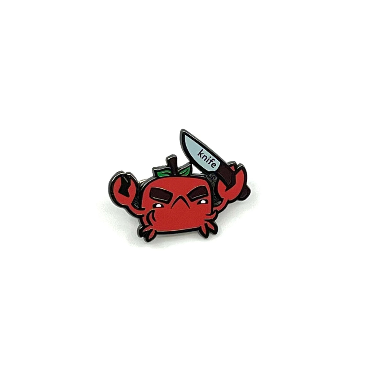 Stabby Crabby Crabapple Enamel Pin