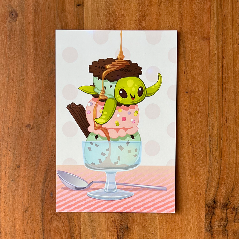Mint Chocoturtle Mini Print