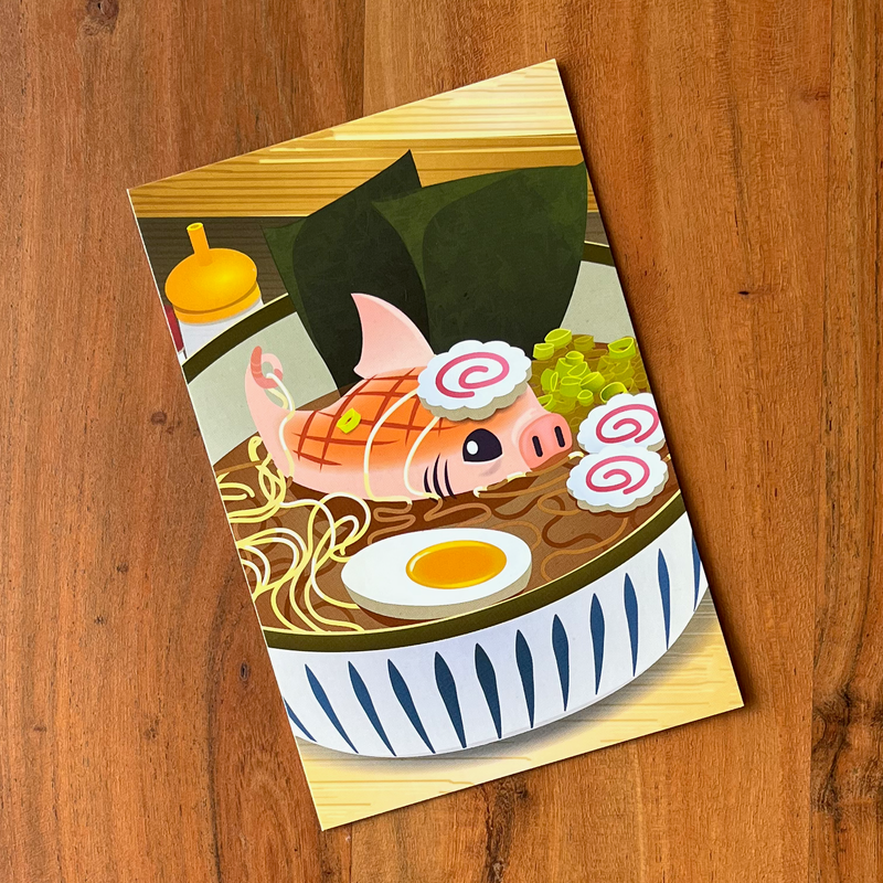 Pork Chomp Mini Print