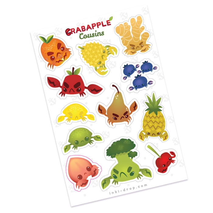 Crabapple Cousins Sticker Sheet