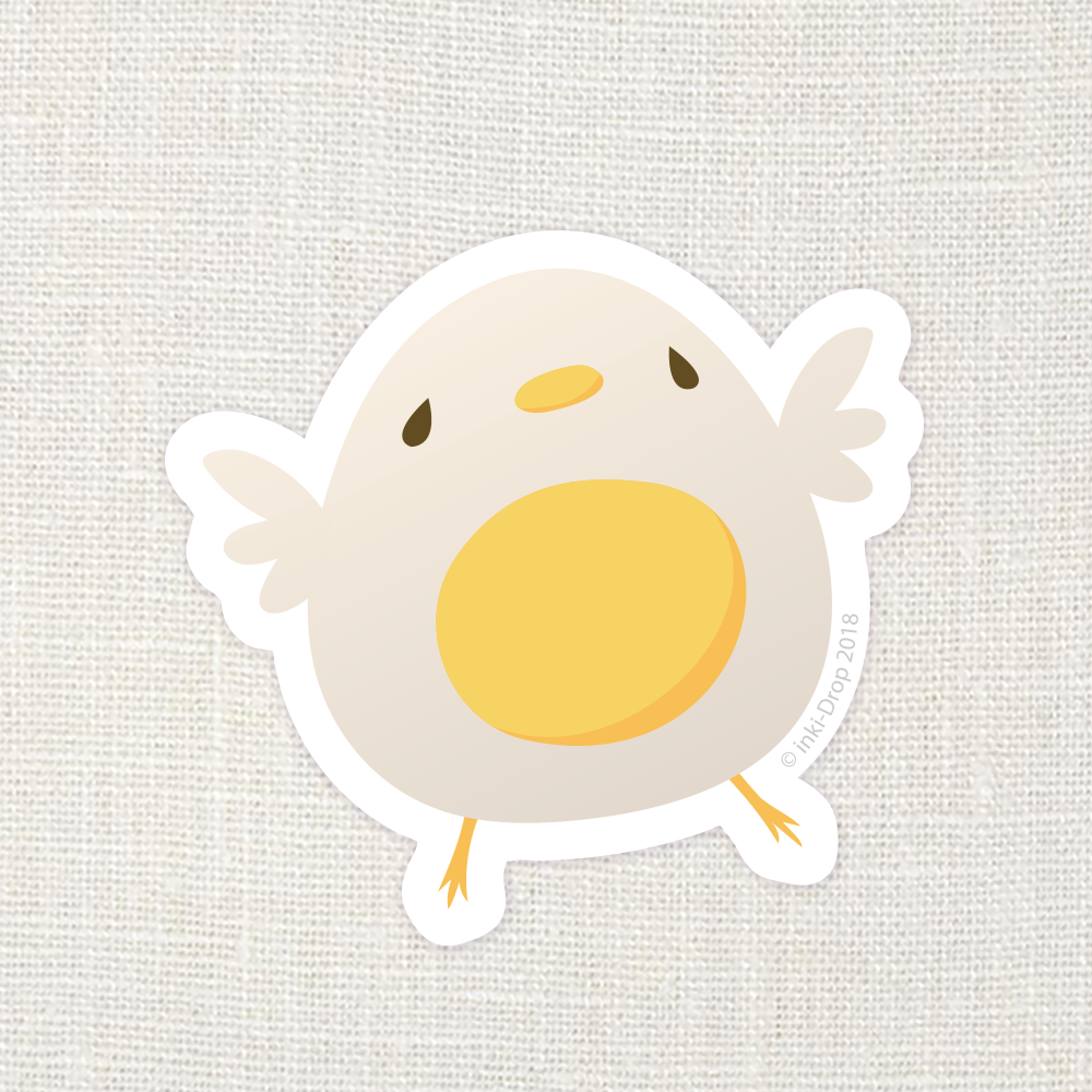 Pïp the Egg Bird Vinyl Sticker