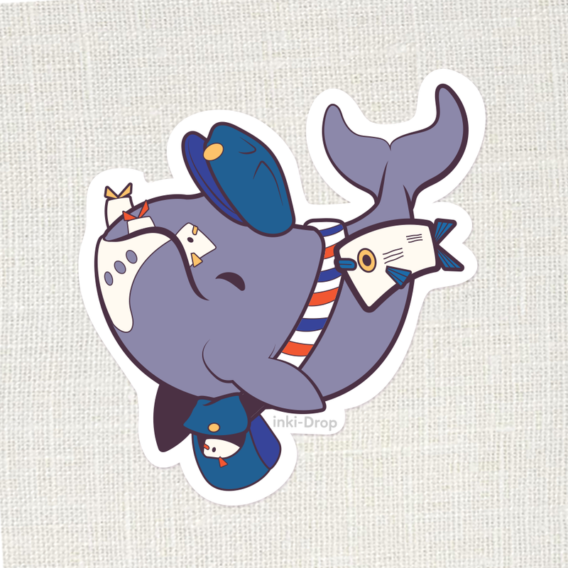 Mail Whale Sticker