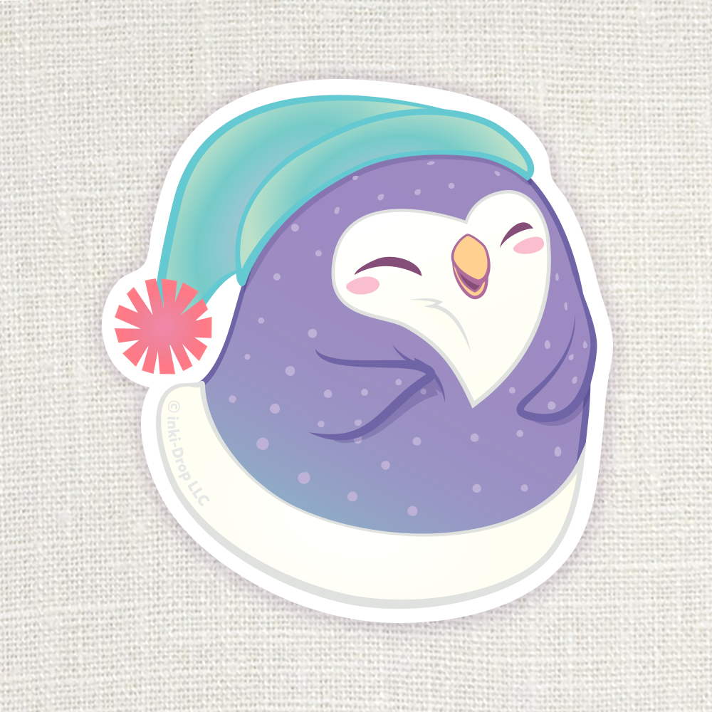 Gumdrop Penguin Sticker - Purple