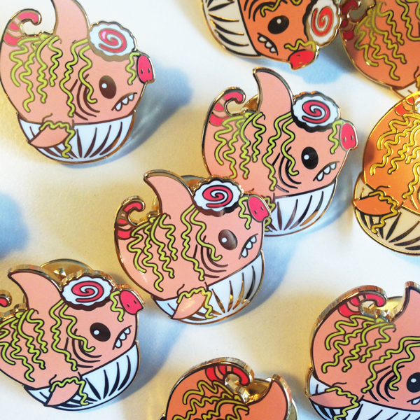 Pork Chomp Ramen Bowl Enamel Pin