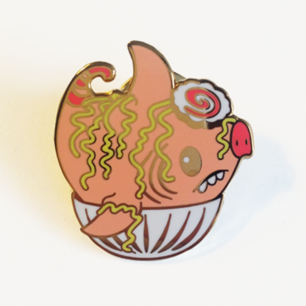 Pork Chomp Ramen Bowl Enamel Pin